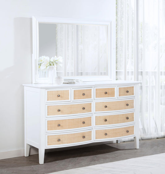 Bexhill Dresser With Mirror in Natural - Coaster Furniture