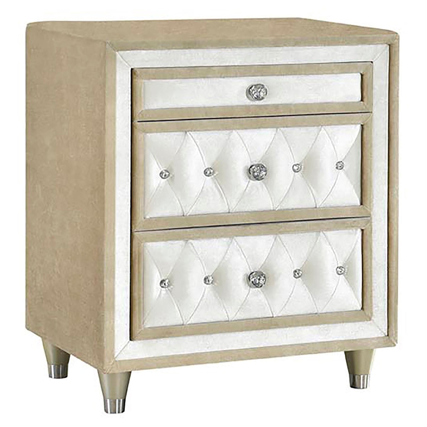 Antonella Bed 4-Piece Set in Ivory / Camel