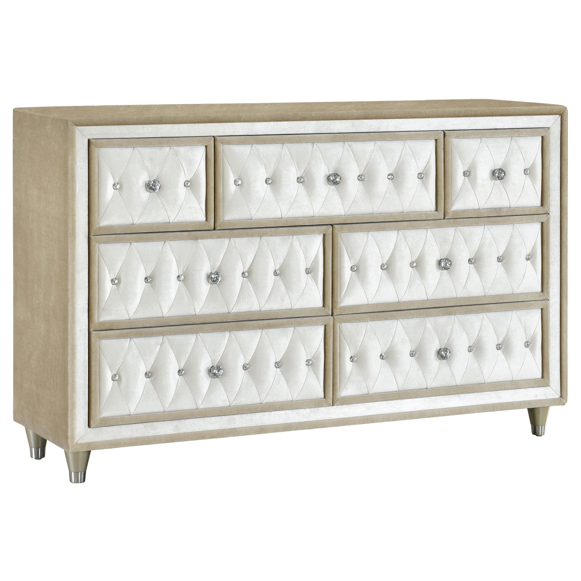 Antonella Bed 4-Piece Set in Ivory / Camel