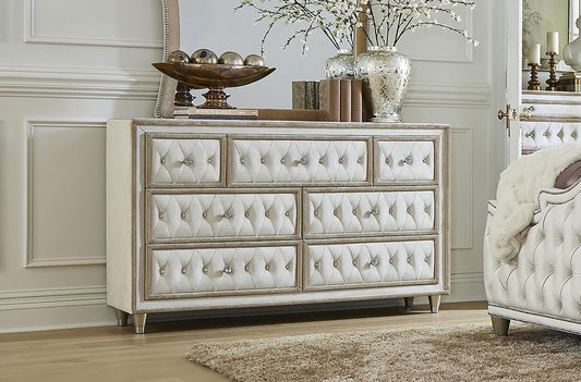 Antonella Dresser in Ivory / Camel - Coaster Furniture