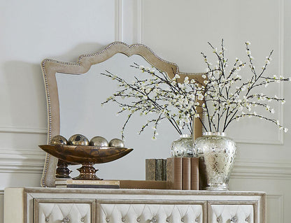 Antonella Dresser Mirror in Ivory / Camel - Coaster Furniture