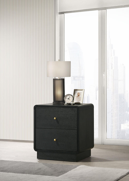 Cavelle Nightstand in Black - Coaster Furniture