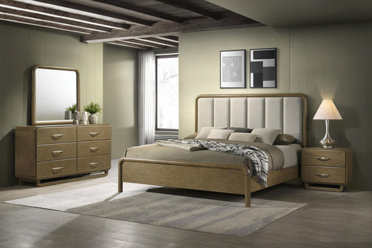 Amsbury Queen Bed 4-Piece Set in Nutmeg - Coaster Furniture