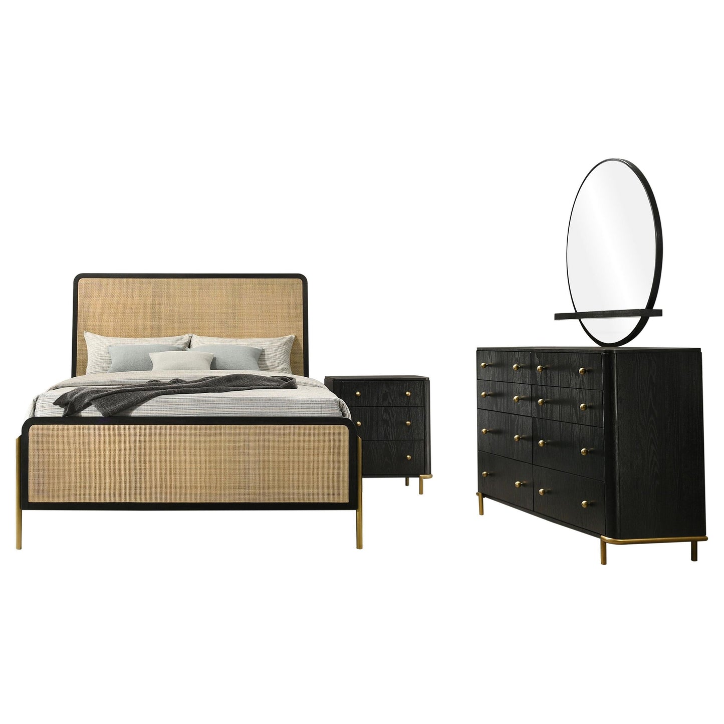 Arini Queen Bed 4-Piece Set - Natural