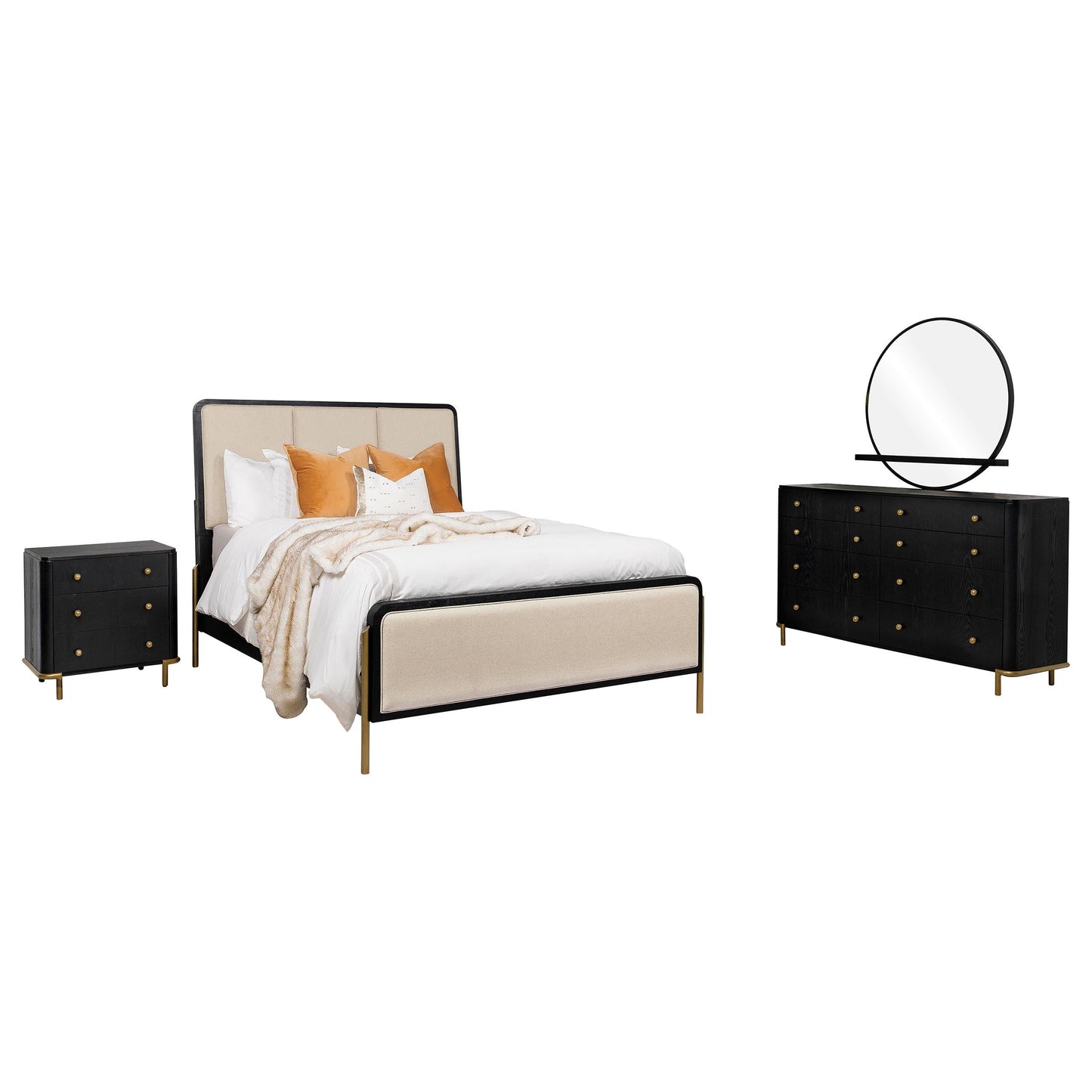 Arini Queen 4-Piece Set - Black