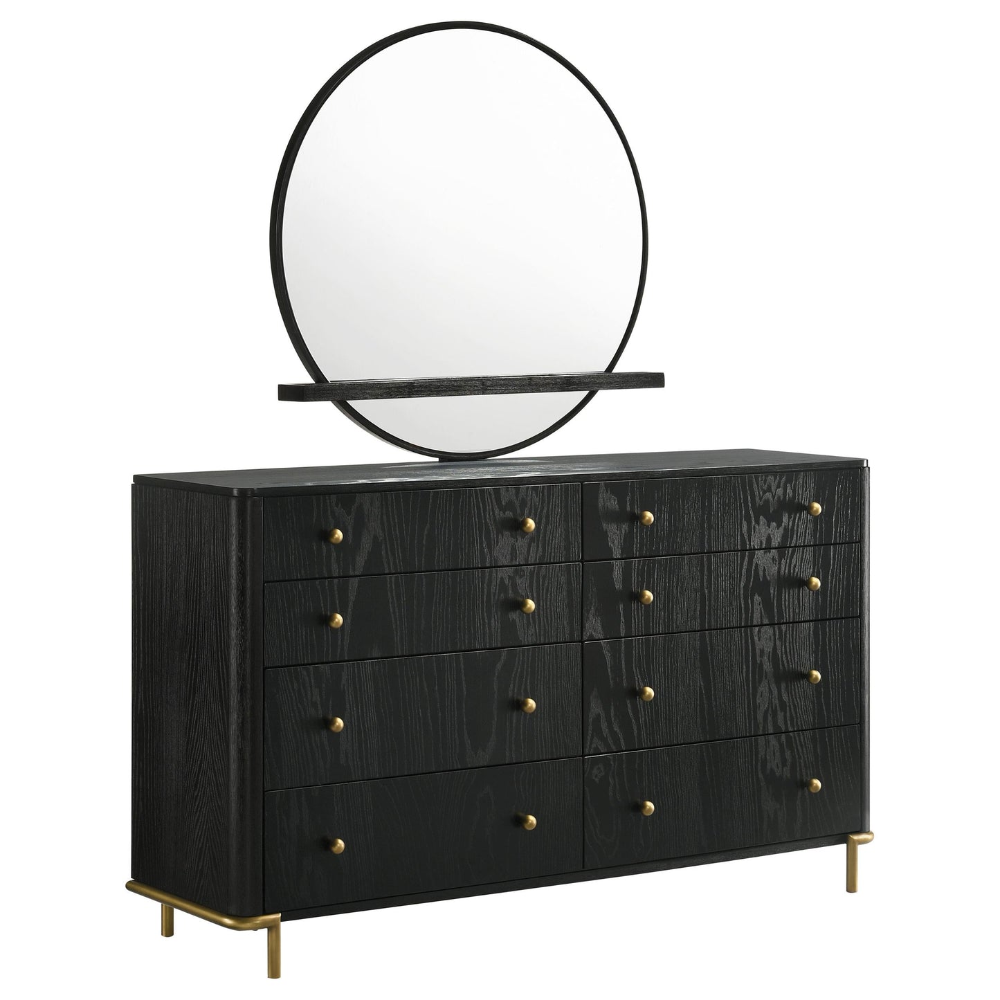 Arini Dresser With Mirror - Black