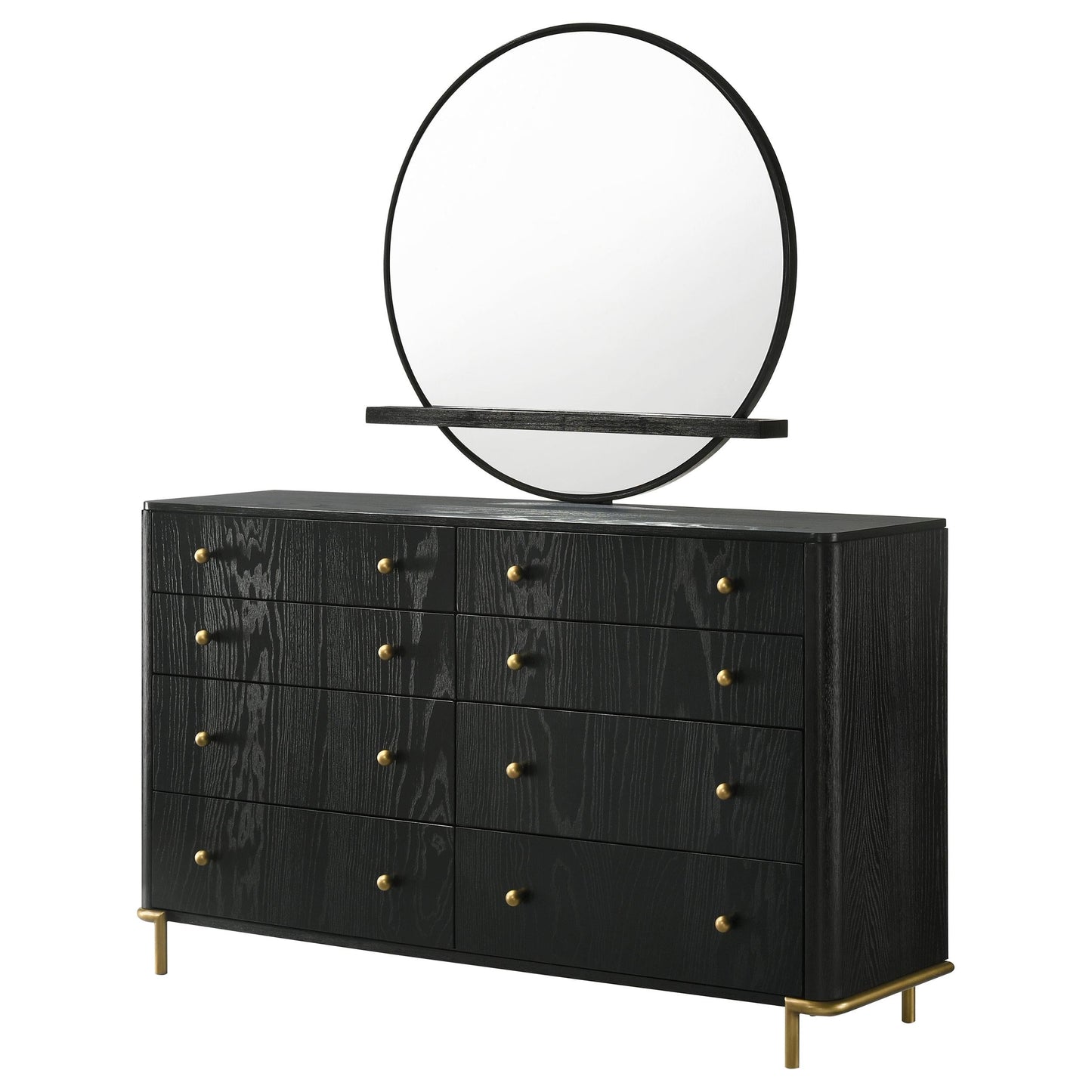 Arini Dresser With Mirror - Black