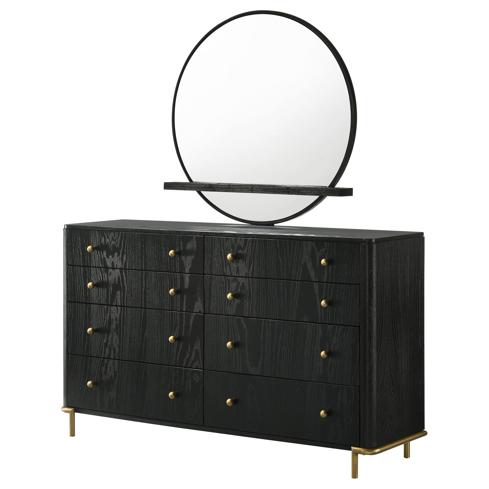 Arini Dresser With Mirror - Black