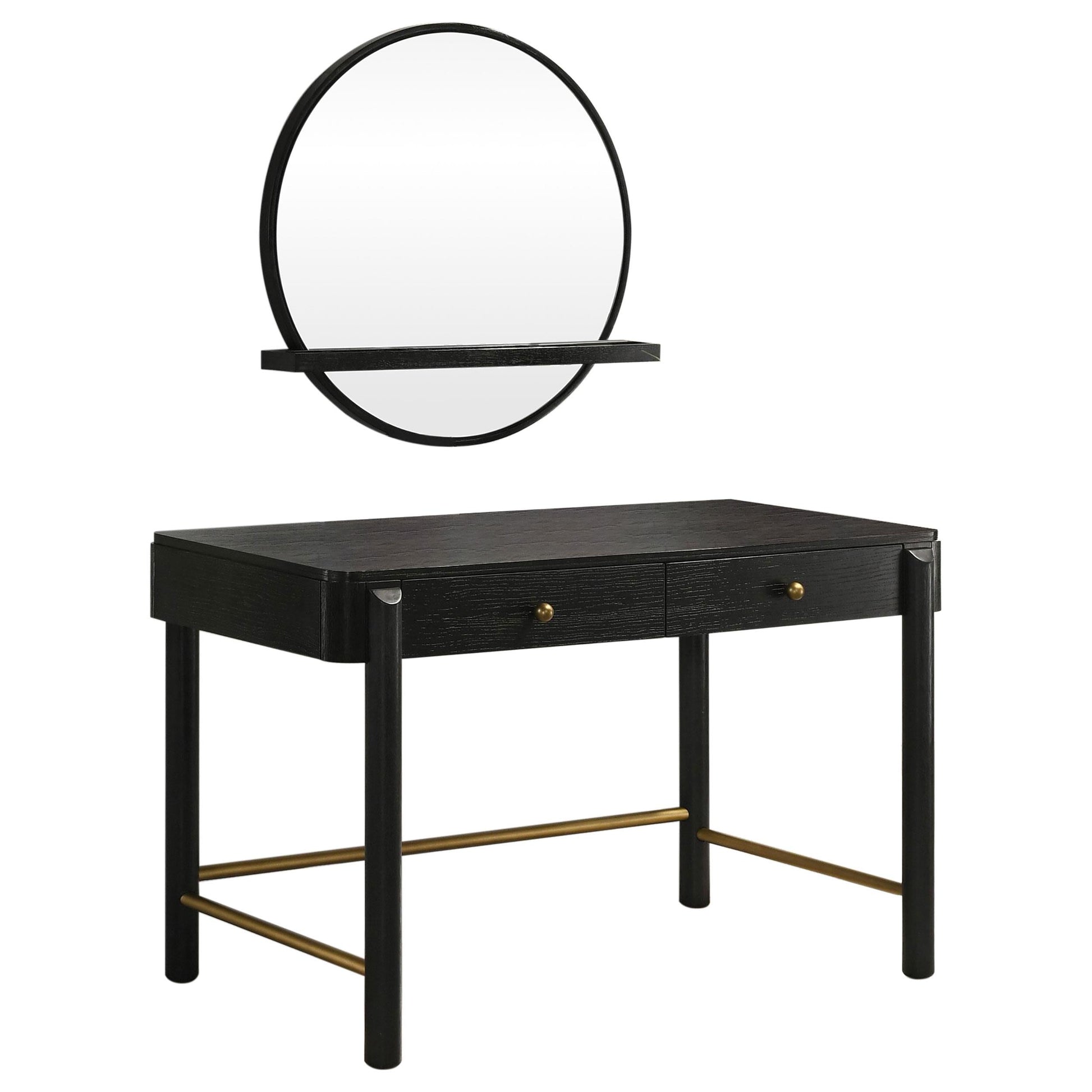 Arini VANITY TABLE &amp; MIRROR in Black - Coaster Furniture