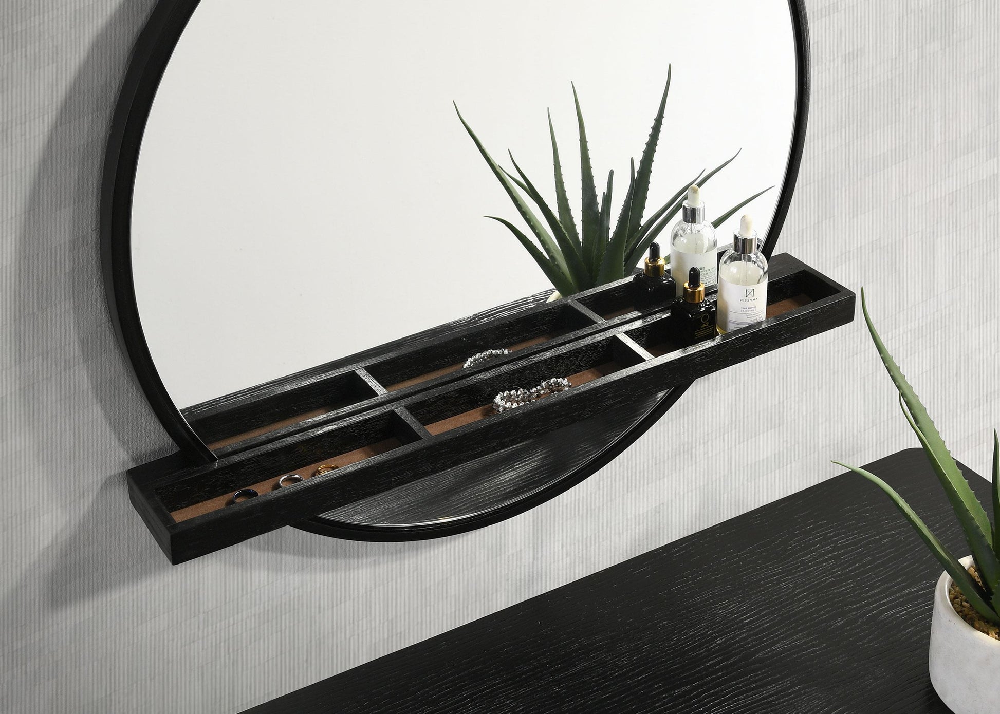 Arini VANITY TABLE &amp; MIRROR in Black - Coaster Furniture