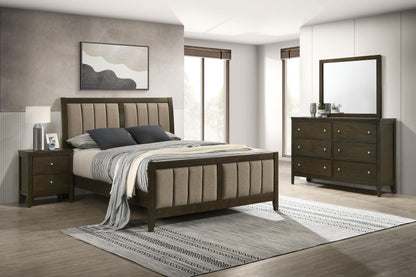 Wilkes Bed 4-Piece Set in Dark Cocoa