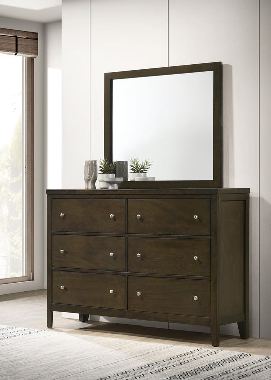 Wilkes Dresser With Mirror in Dark Cocoa - Coaster Furniture