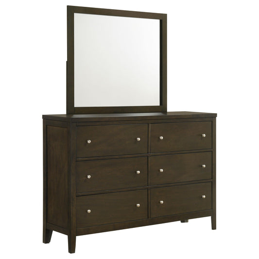 Wilkes Dresser With Mirror in Dark Cocoa - Coaster Furniture