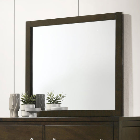Wilkes Dresser Mirror in Dark Cocoa - Coaster Furniture