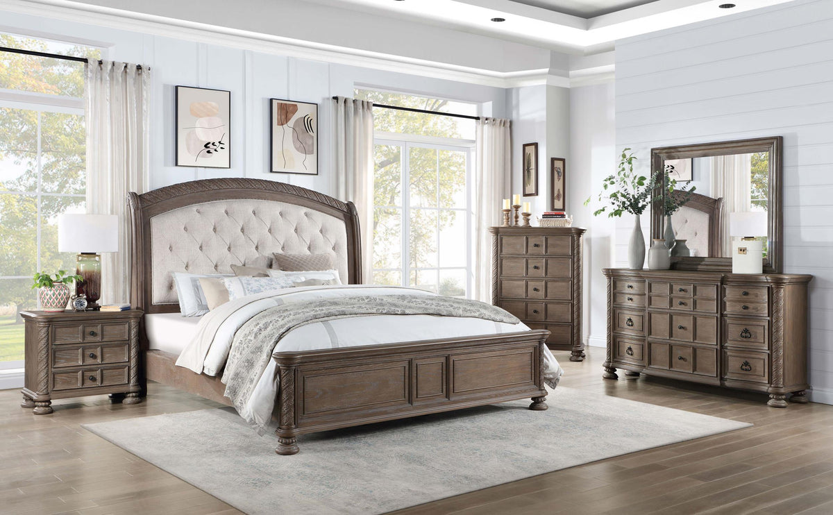 Emmett Dresser Mirror in Walnut - Coaster Furniture