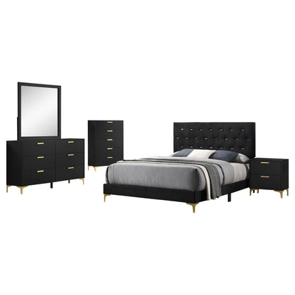 Kendall Queen Bed 5-Piece Set - Black