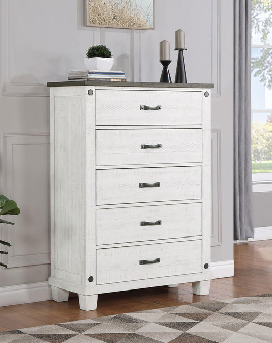 Lilith Chest in Distressed White - Coaster Furniture