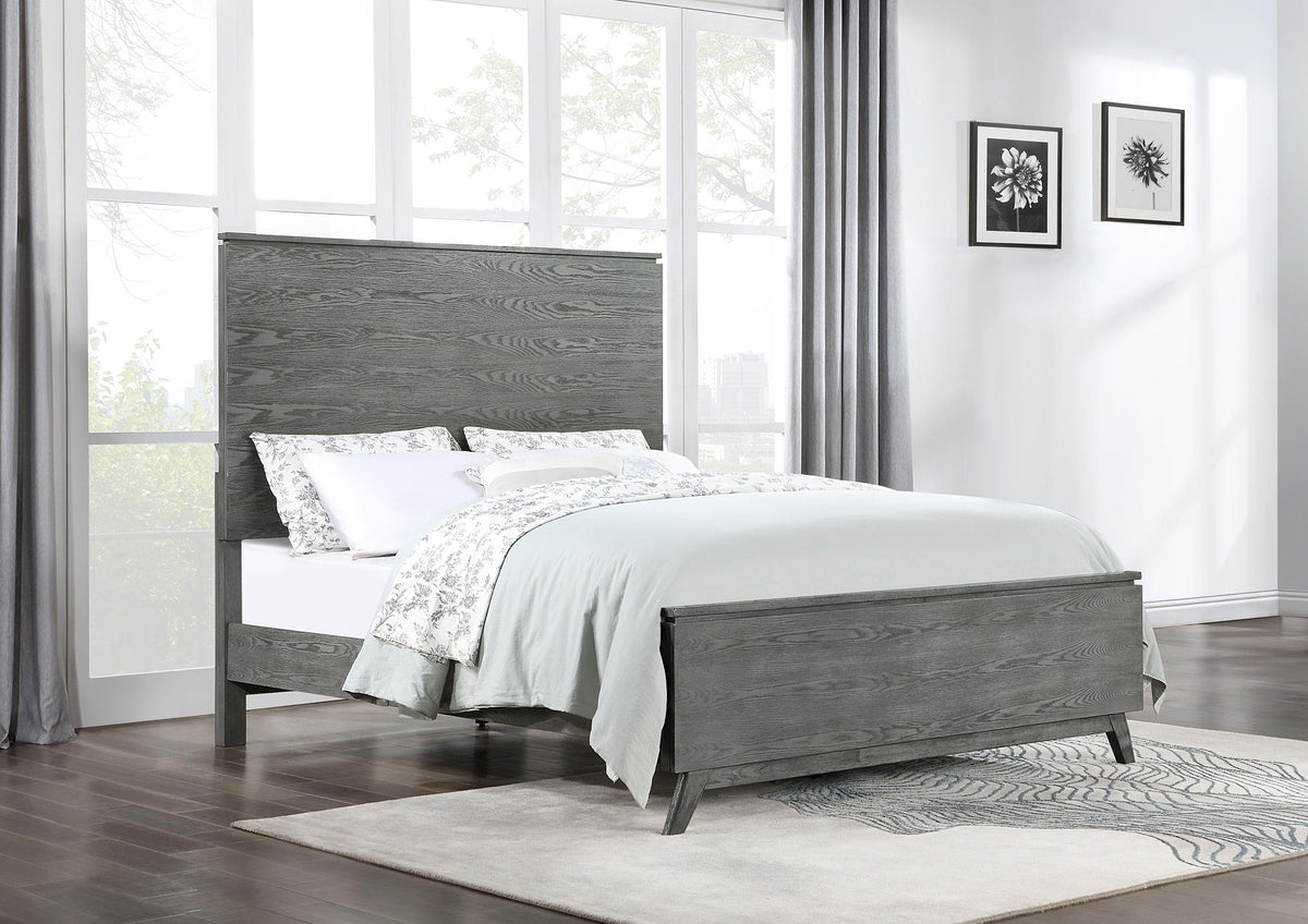 Nathan E King Bed in Grey - Coaster Furniture