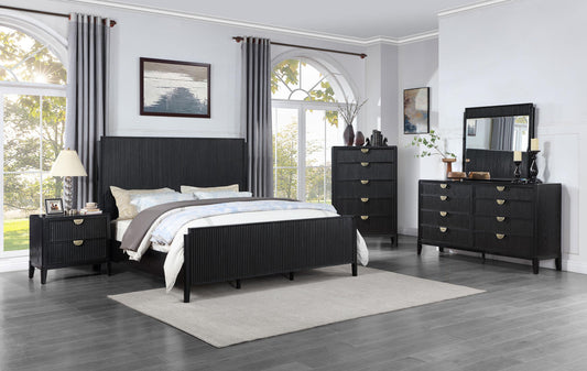 Brookmead Eastern King Bed 5-Piece Set in Black - Coaster Furniture