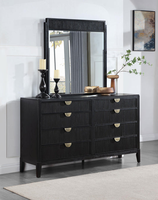 Brookmead Dresser With Mirror in Black - Coaster Furniture