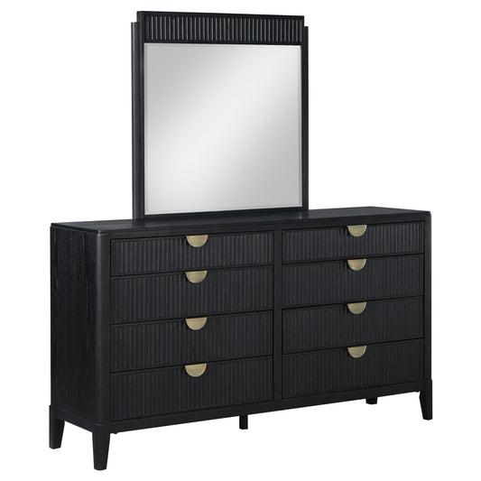 Brookmead Dresser With Mirror in Black - Coaster Furniture