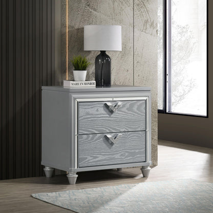 Veronica Nightstand in Light Silver - Coaster Furniture