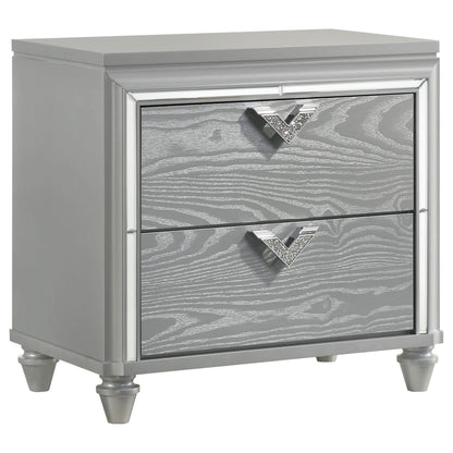 Veronica Nightstand in Light Silver - Coaster Furniture