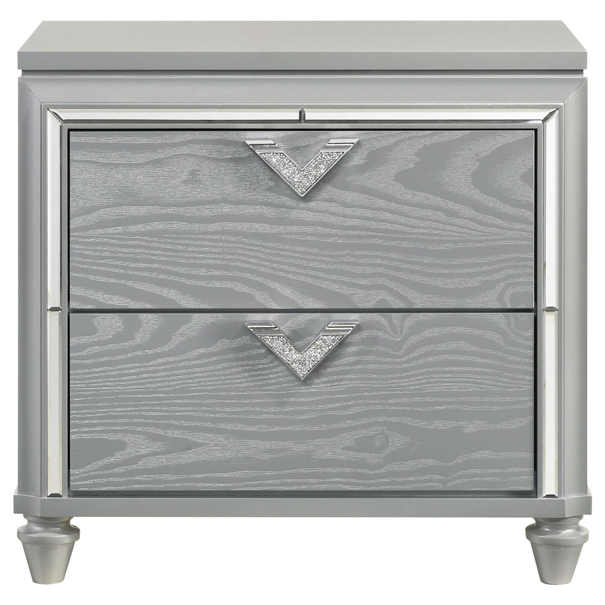 Veronica Nightstand in Light Silver - Coaster Furniture