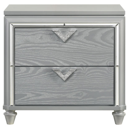 Veronica Nightstand in Light Silver - Coaster Furniture