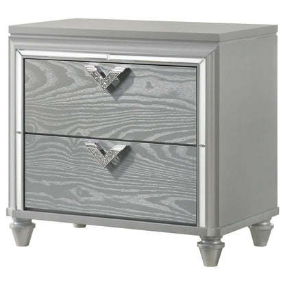 Veronica Nightstand in Light Silver - Coaster Furniture