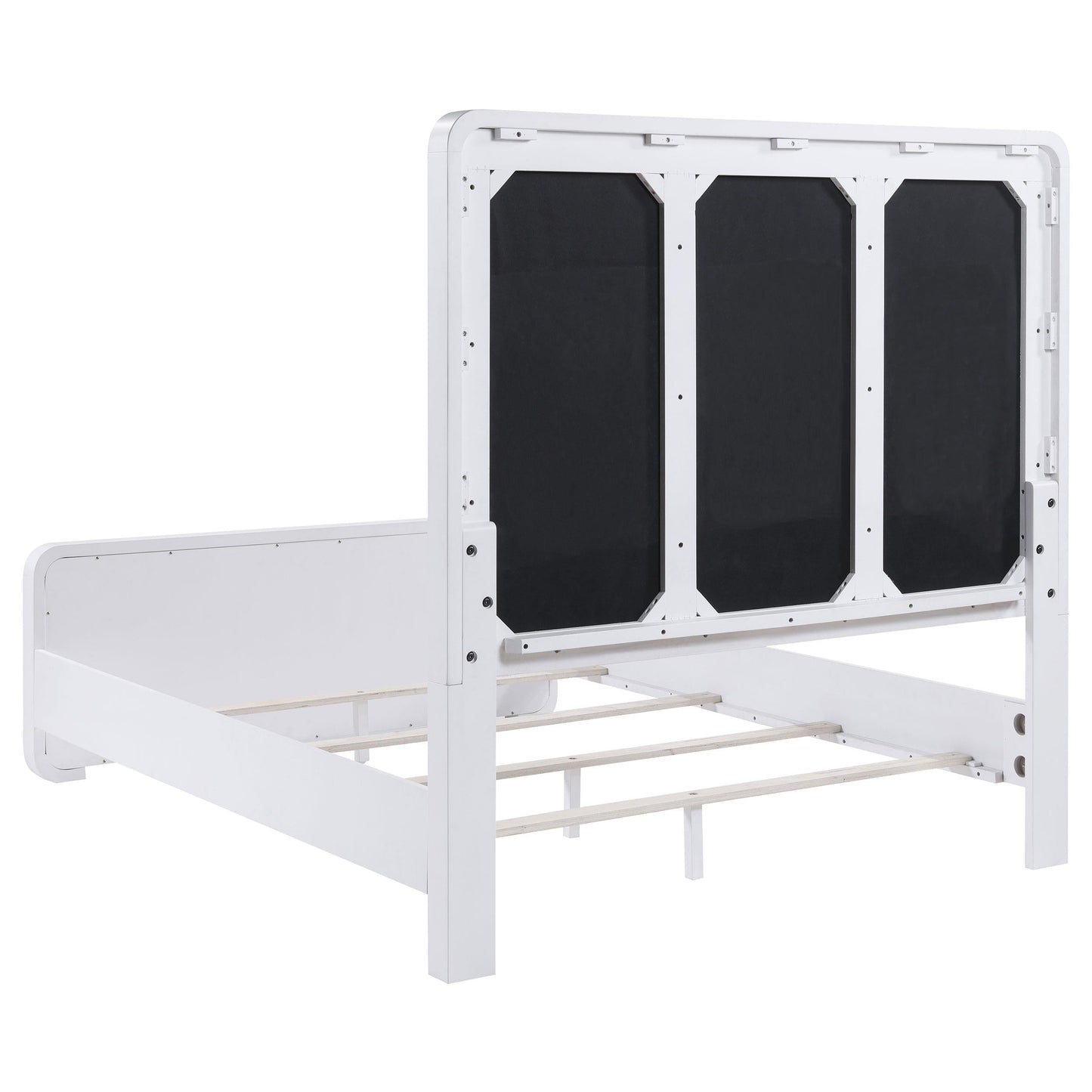 Anastasia Bed in Pearl White