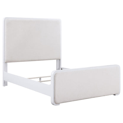 Anastasia Bed in Pearl White