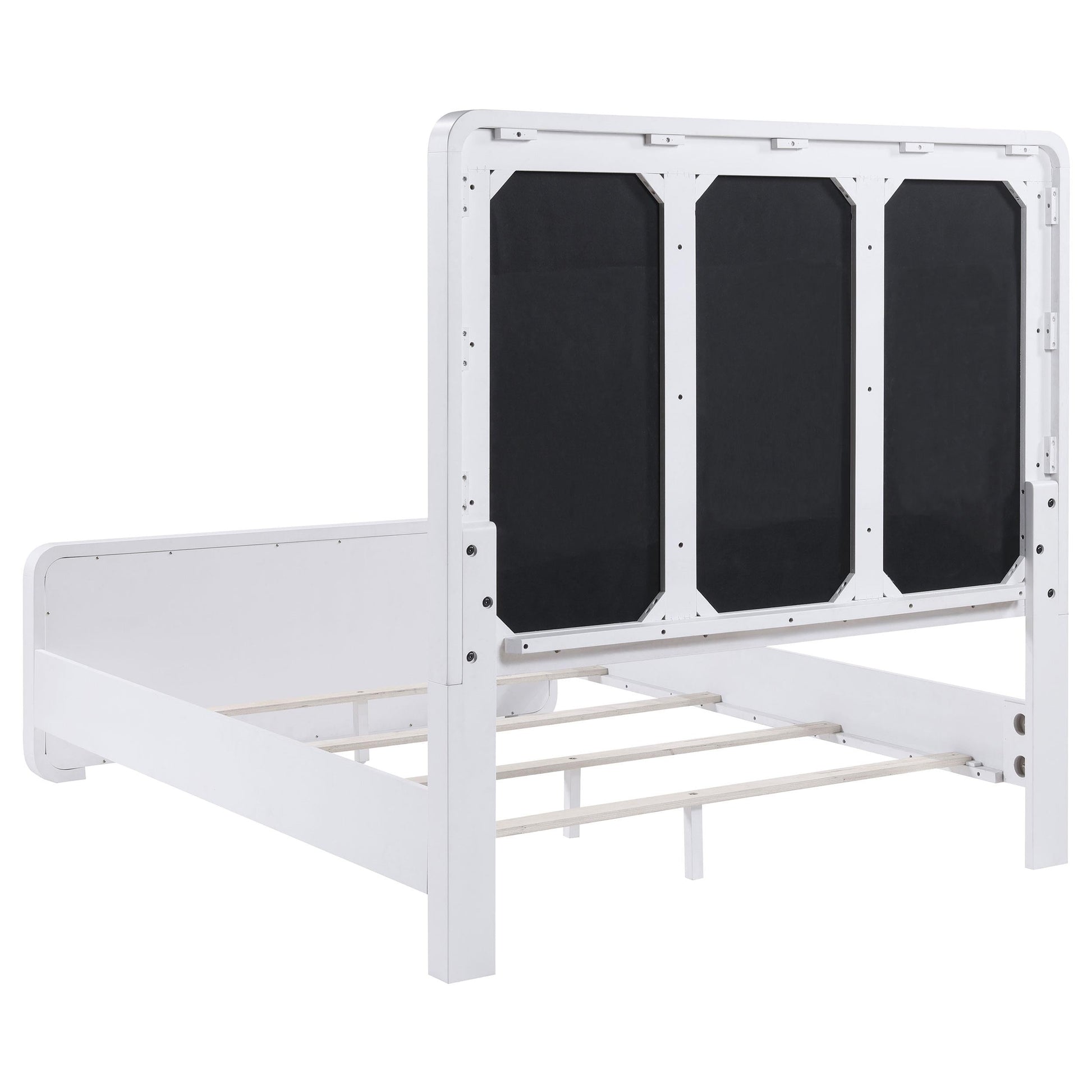Anastasia Bed in Pearl White