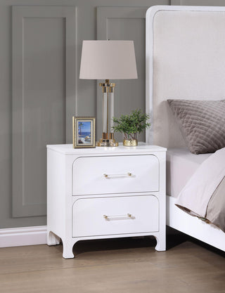 Anastasia Nightstand in Pearl White - Coaster Furniture