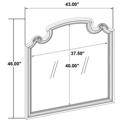 Celina Dresser Mirror in Black - Coaster Furniture