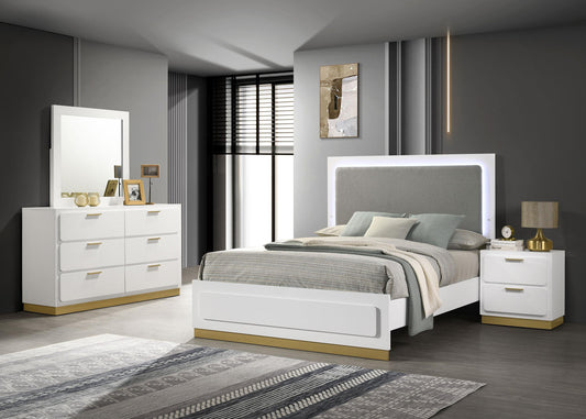 Caraway Bed 4-Piece Set in White