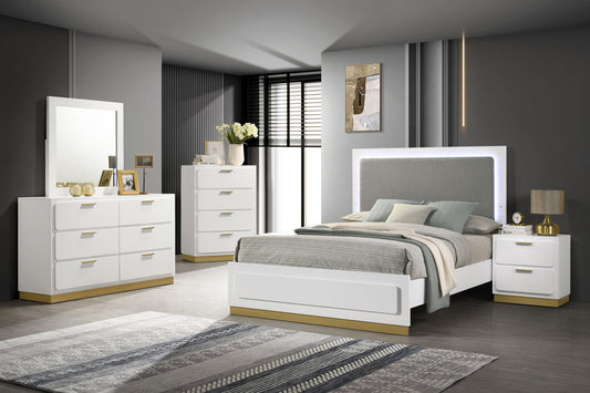 Caraway Bed 5-Piece Set in White