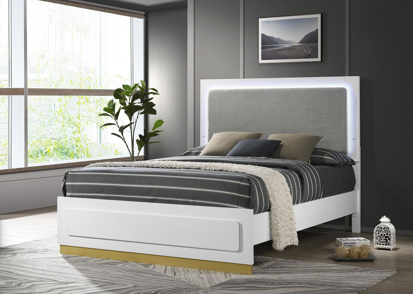Caraway Queen Bed - White