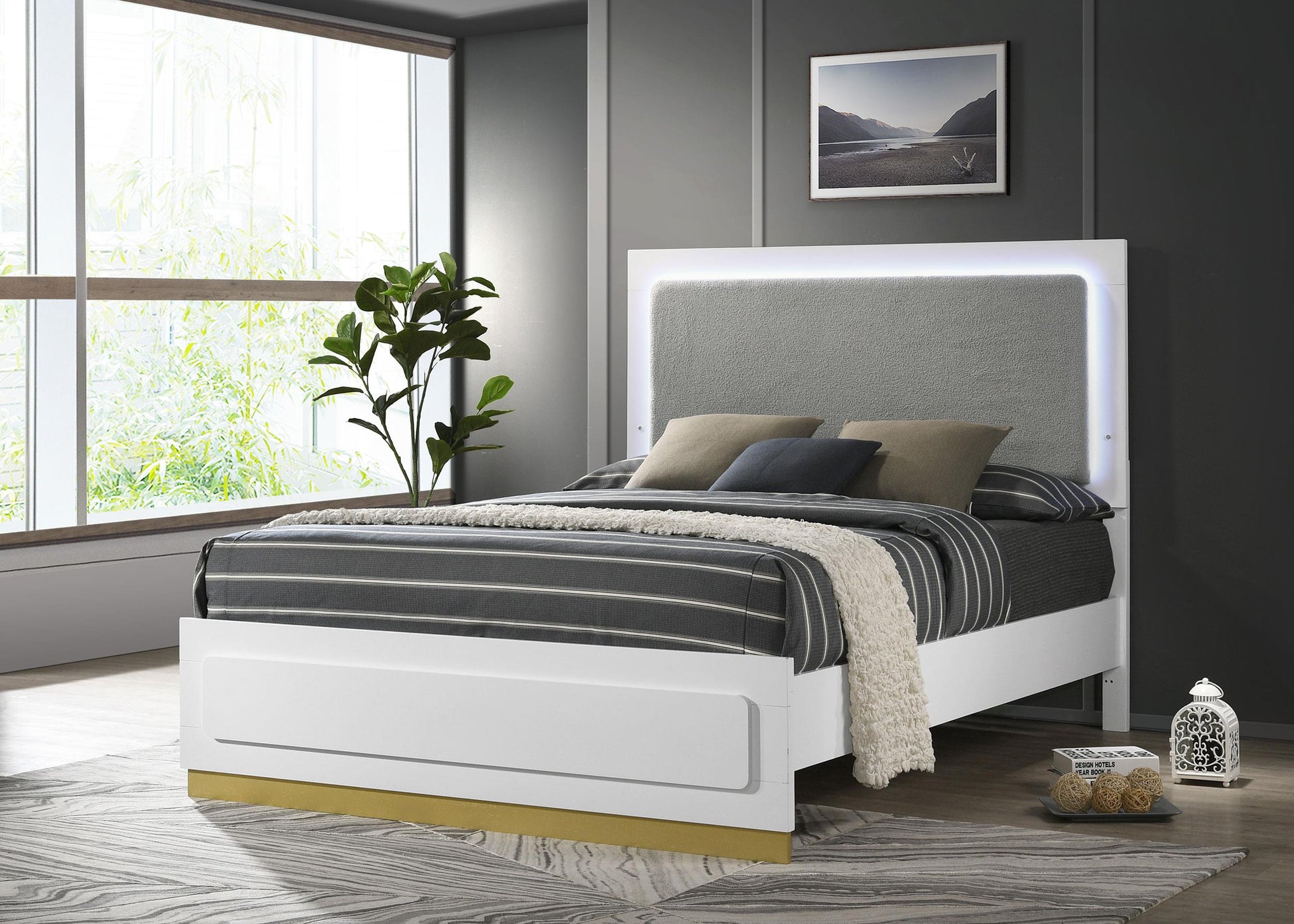 Caraway Queen Bed - White