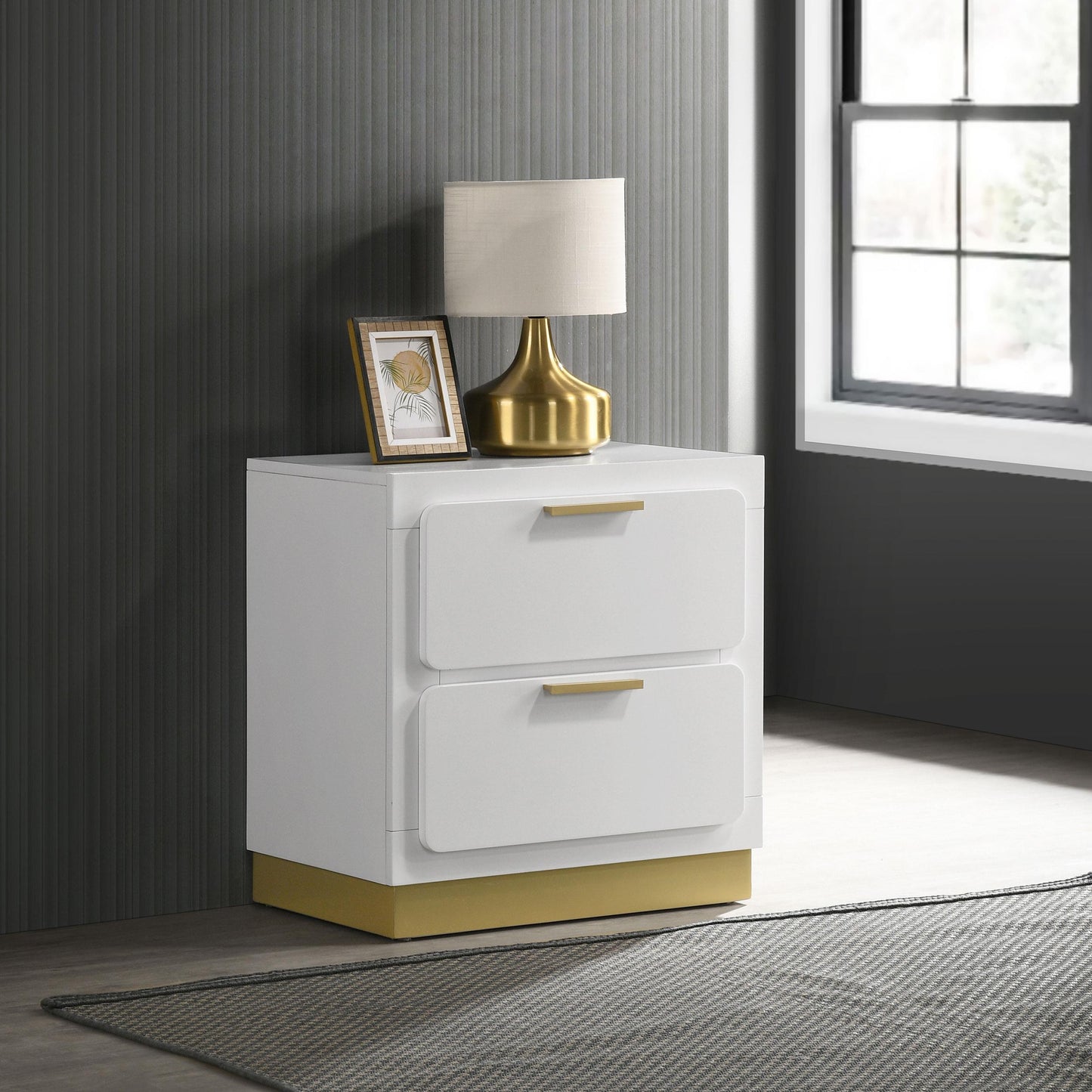 Caraway Nightstand - White
