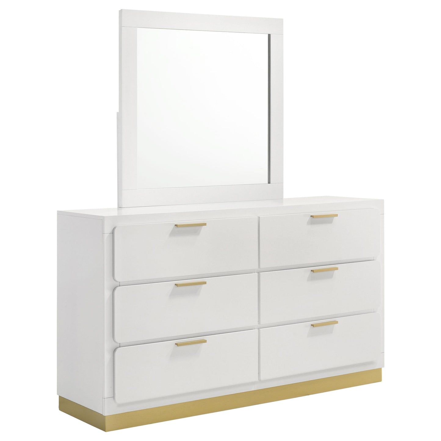 Caraway Dresser With Mirror - White