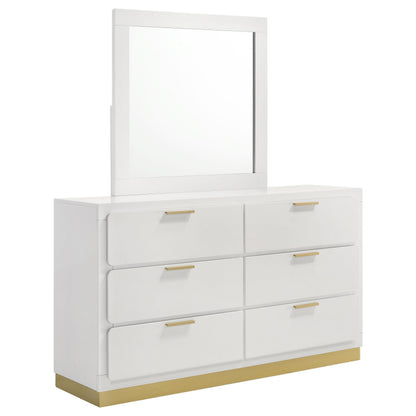 Caraway Dresser With Mirror - White