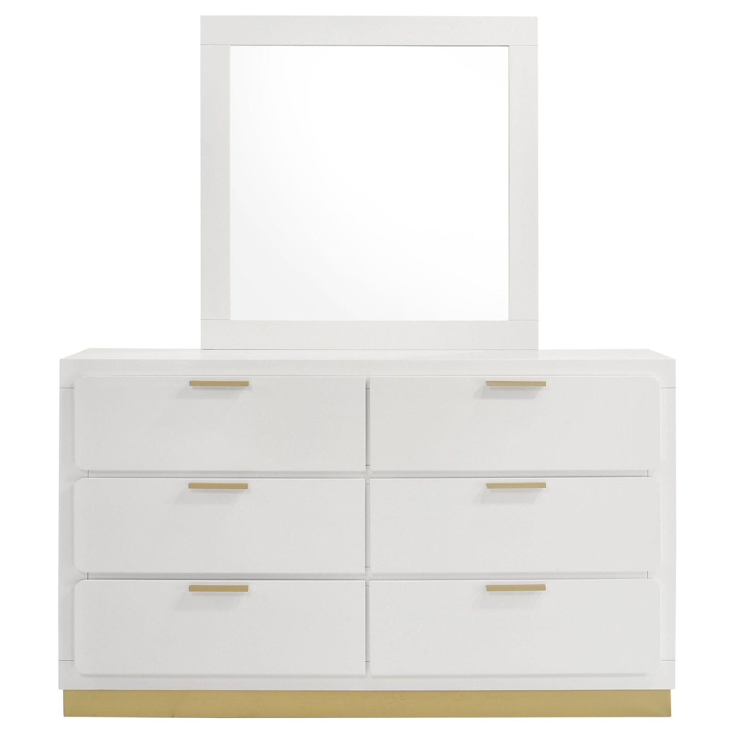 Caraway Dresser With Mirror - White