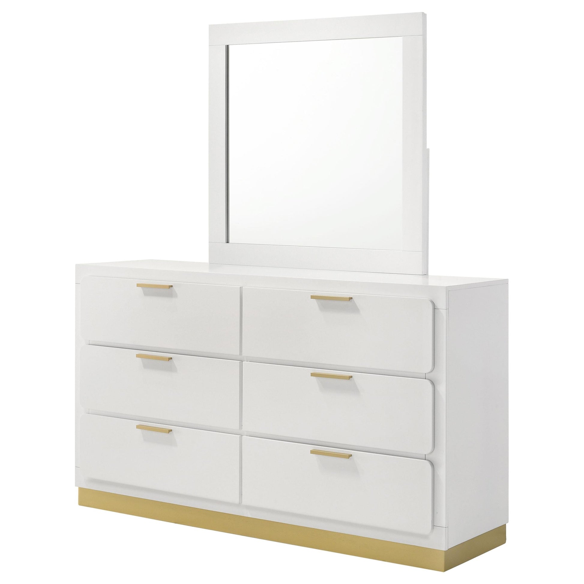 Caraway Dresser With Mirror - White
