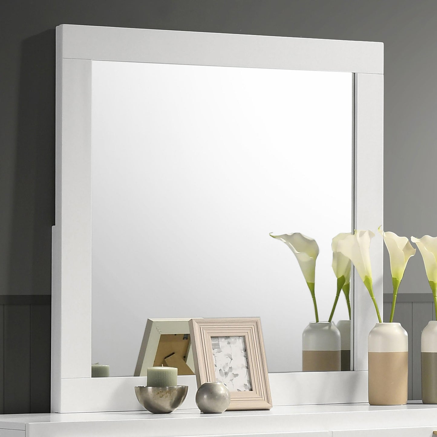 Caraway Dresser Mirror - White