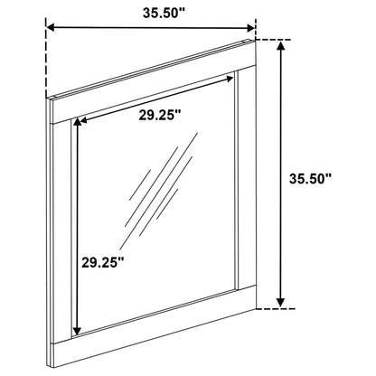 Caraway Dresser Mirror - White
