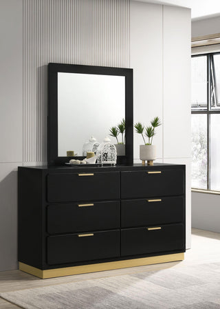 Caraway Dresser With Mirror - Black