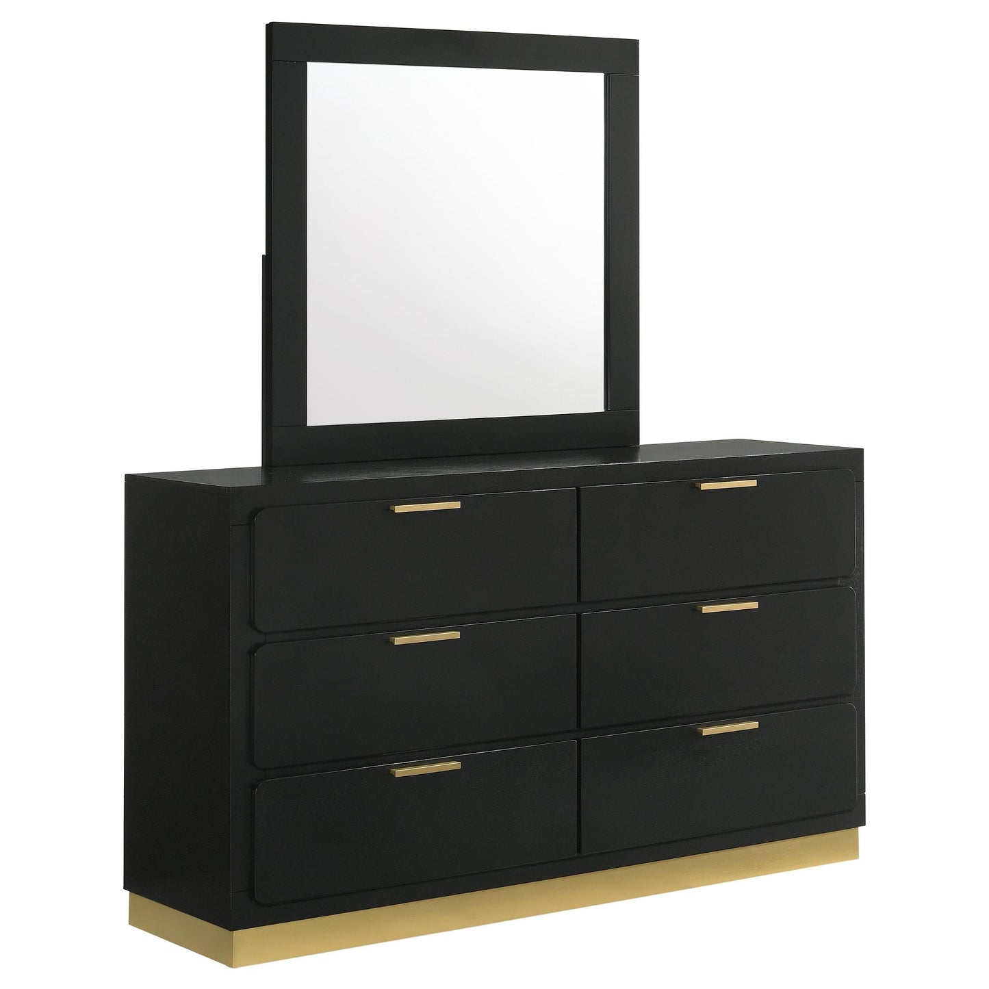 Caraway Dresser With Mirror - Black