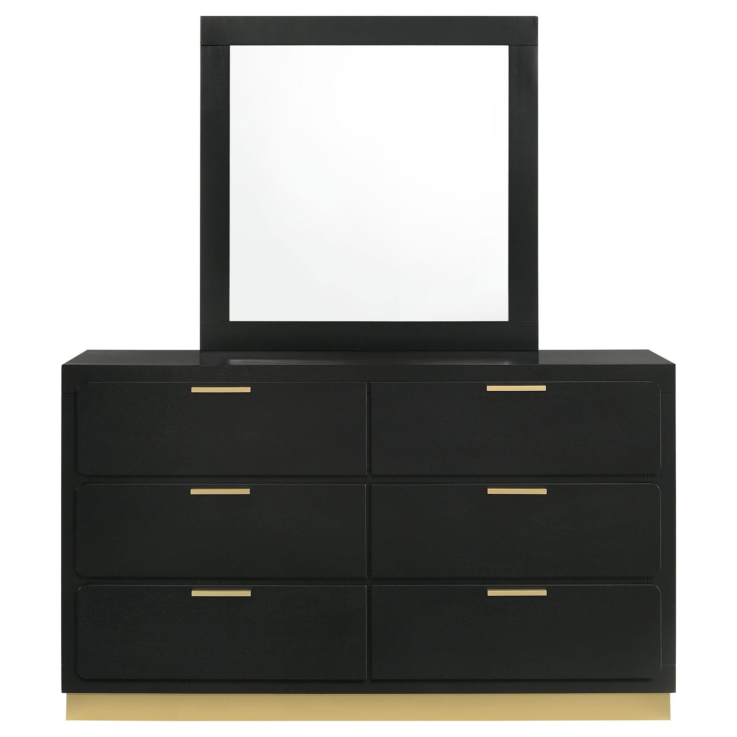 Caraway Dresser With Mirror - Black