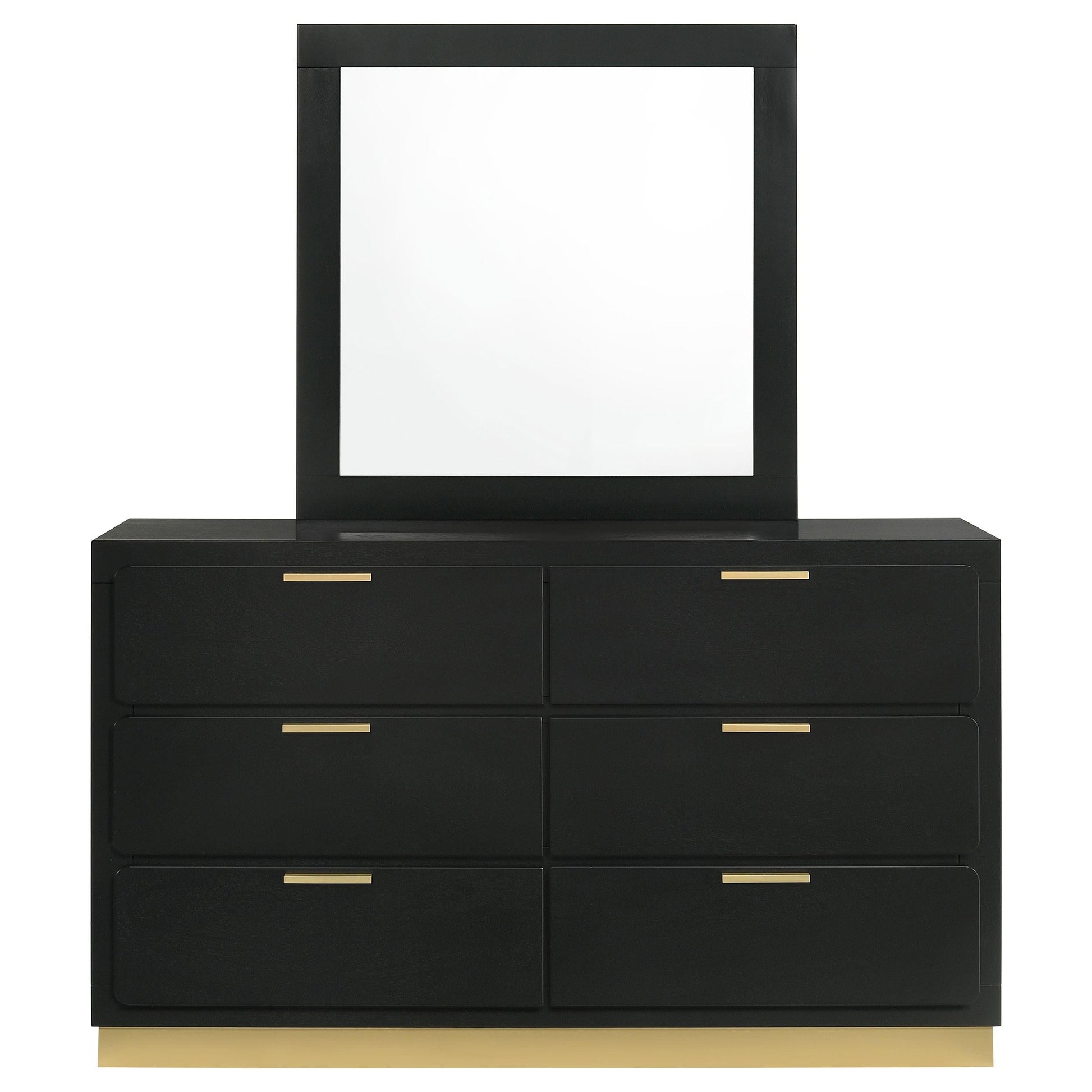 Caraway Dresser With Mirror - Black